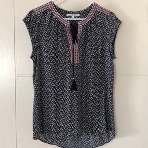 Black/White with Trim Blouse